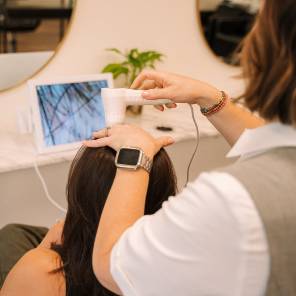 Hair and scalp analysis — trichoscopy consultation at Tricho Health Clinic